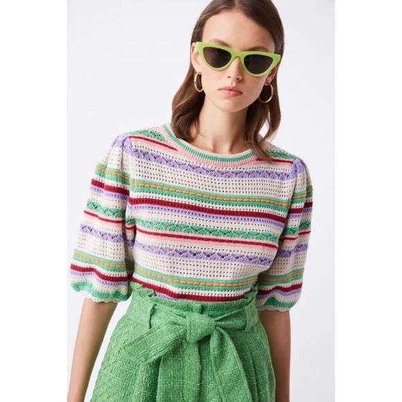 Suncoo Paris Colorful Striped Knit Sweater - Picture 2 of 11